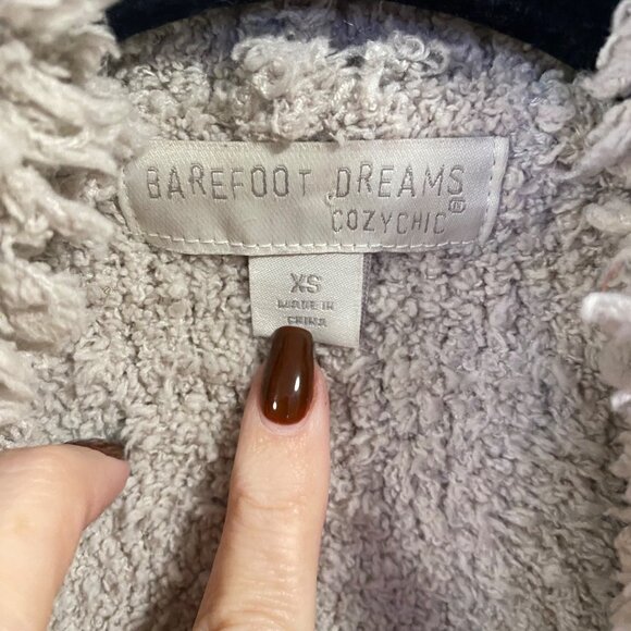 Barefoot Dreams CozyChic Sand Fuzzy Loop Fringe Cascading Vest Size‎ XS - Picture 2 of 7